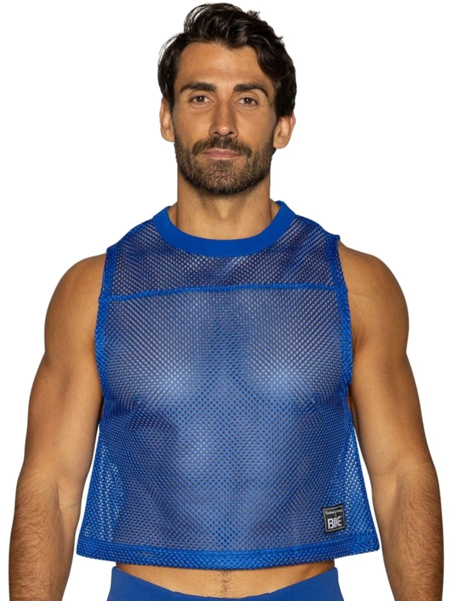Royal blue CITYBOYZ★USA bike athletic sleeveless practice jersey tank top, showcasing breathable fabric and athletic fit.