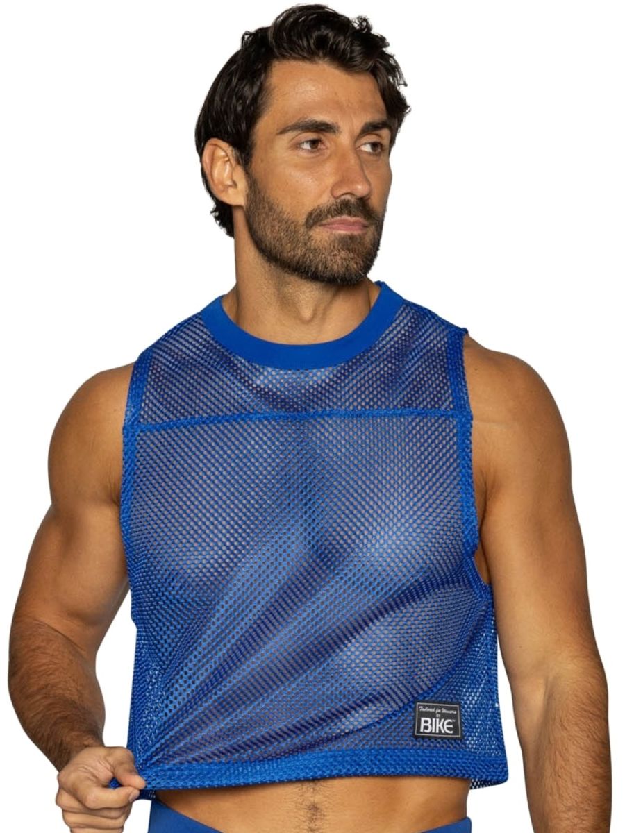 Royal blue CITYBOYZ★USA bike athletic sleeveless practice jersey tank top with athletic fit and breathable fabric.