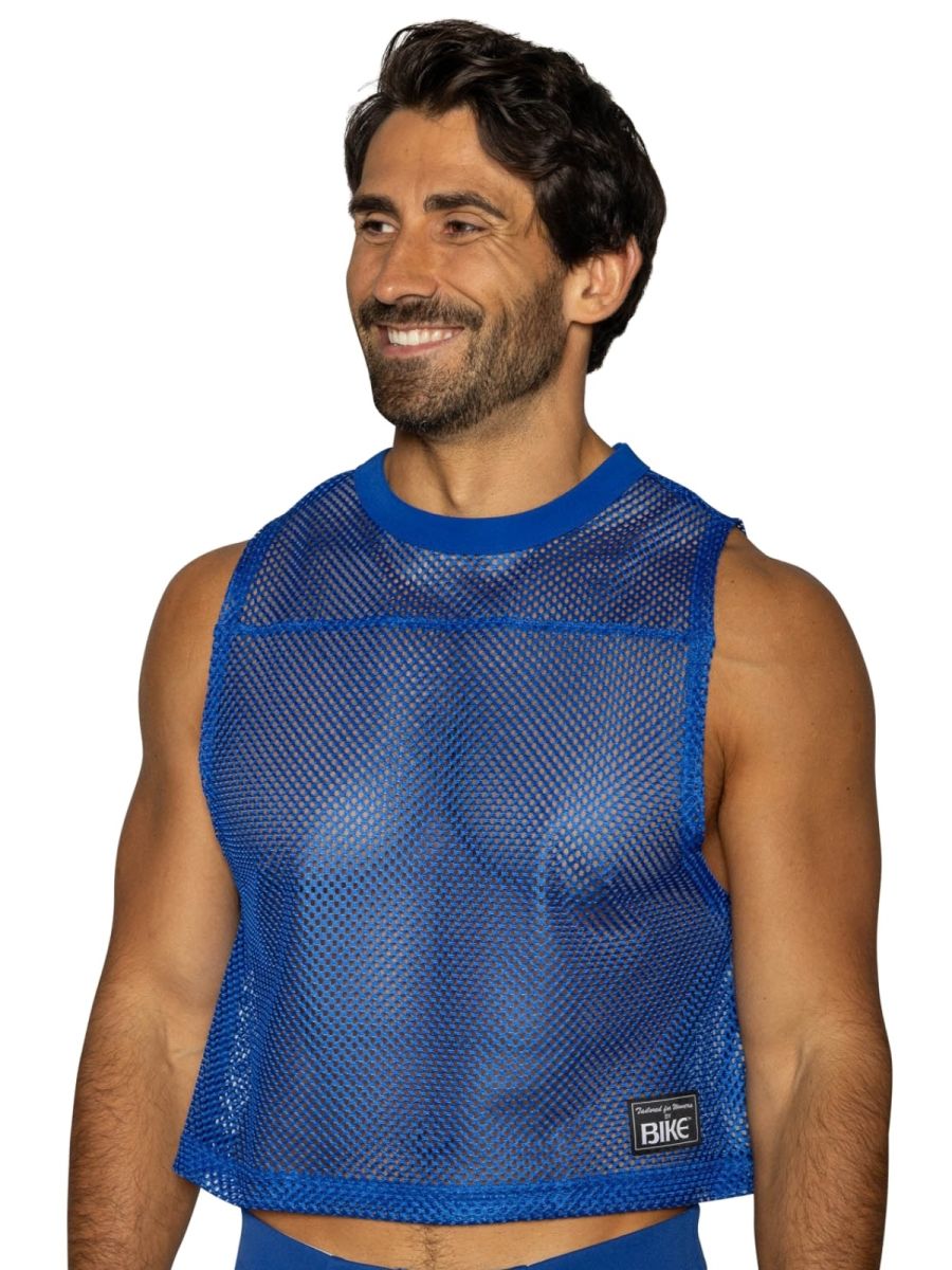 Royal blue CITYBOYZ★USA bike athletic sleeveless practice jersey tank top with breathable fabric and athletic fit.