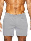 Gray CITYBOYZ★USA Bike Athletic Coaches Shorts with 5-inch inseam, designed for comfort and active wear.