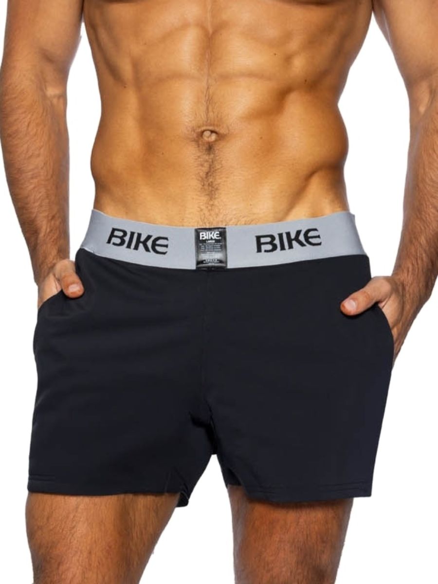 Black CITYBOYZ★USA Bike Athletic Jock Short with breathable fabric and athletic fit for active cycling and sports use.
