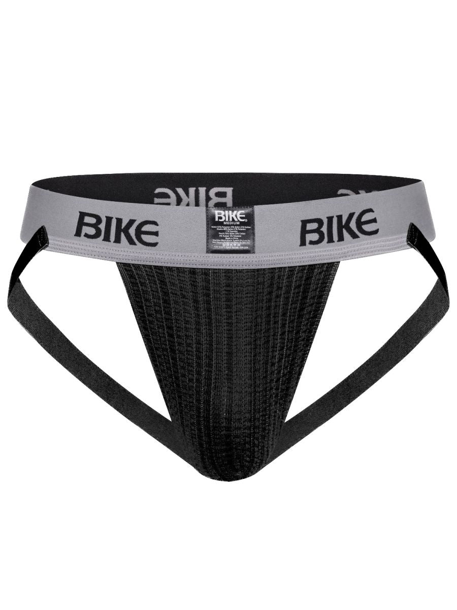 Black CITYBOYZ★USA Bike Athletic Classic Jockstrap with supportive waistband and breathable fabric for active sports.