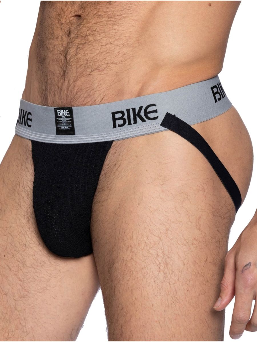 Black CITYBOYZ★USA Bike Athletic Classic Jockstrap with supportive waistband and athletic design for active sports use.