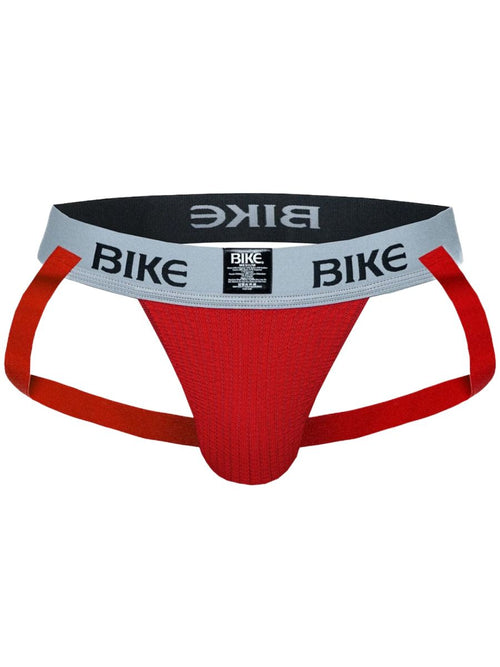 Red CITYBOYZ★USA Bike Athletic Classic Jockstrap BAS304 with supportive waistband and breathable fabric.