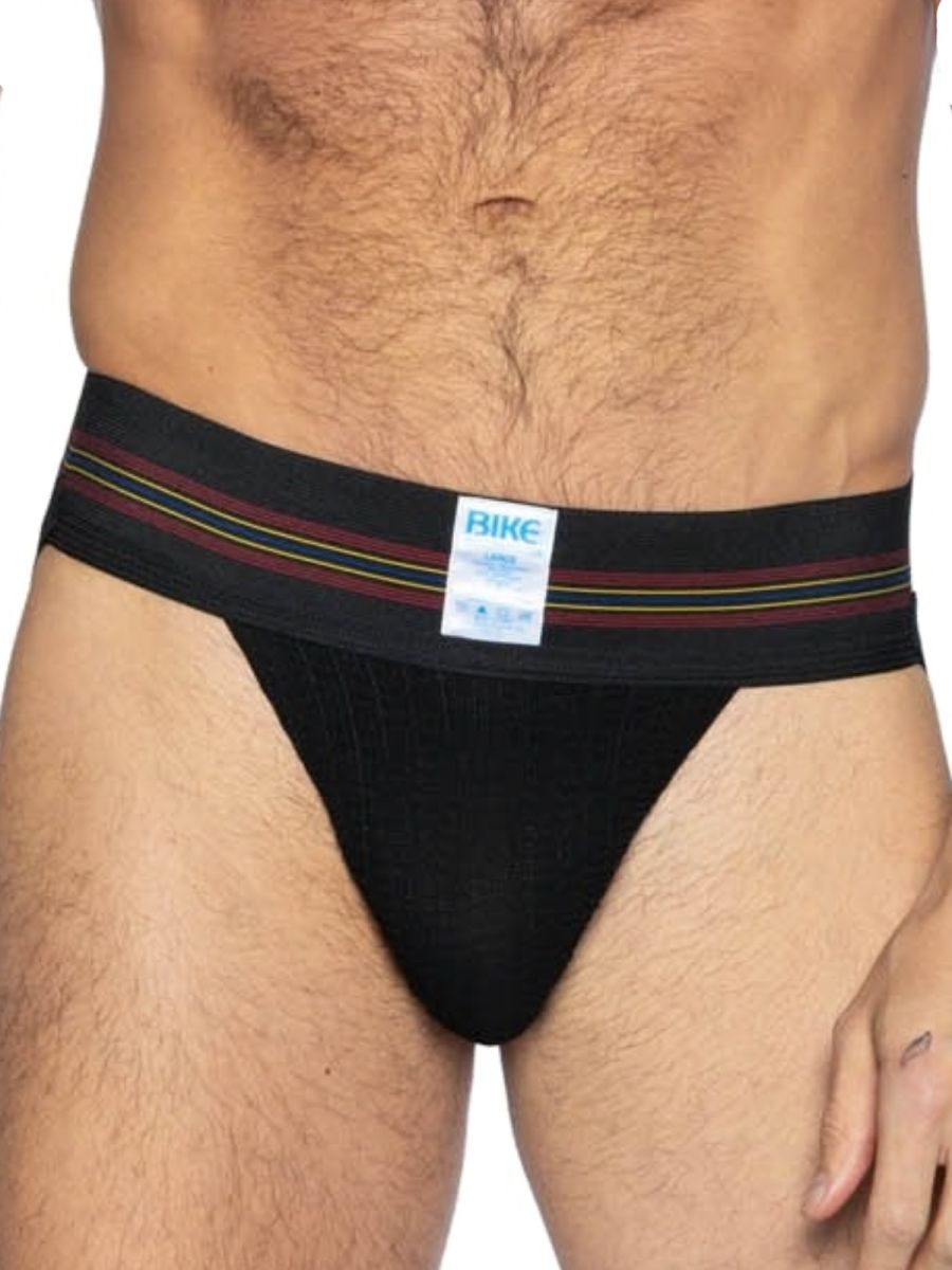 Black Bike Athletic Original Number 10 Jockstrap by CITYBOYZ★USA with supportive waistband and athletic design.