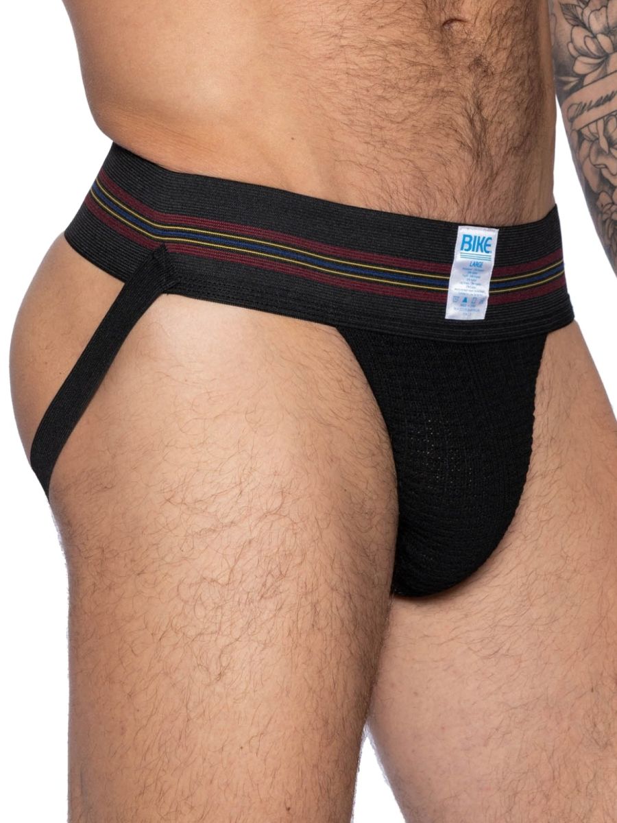 Black CITYBOYZ★USA Bike Athletic Original Number 10 Jockstrap with supportive waistband and athletic fit.