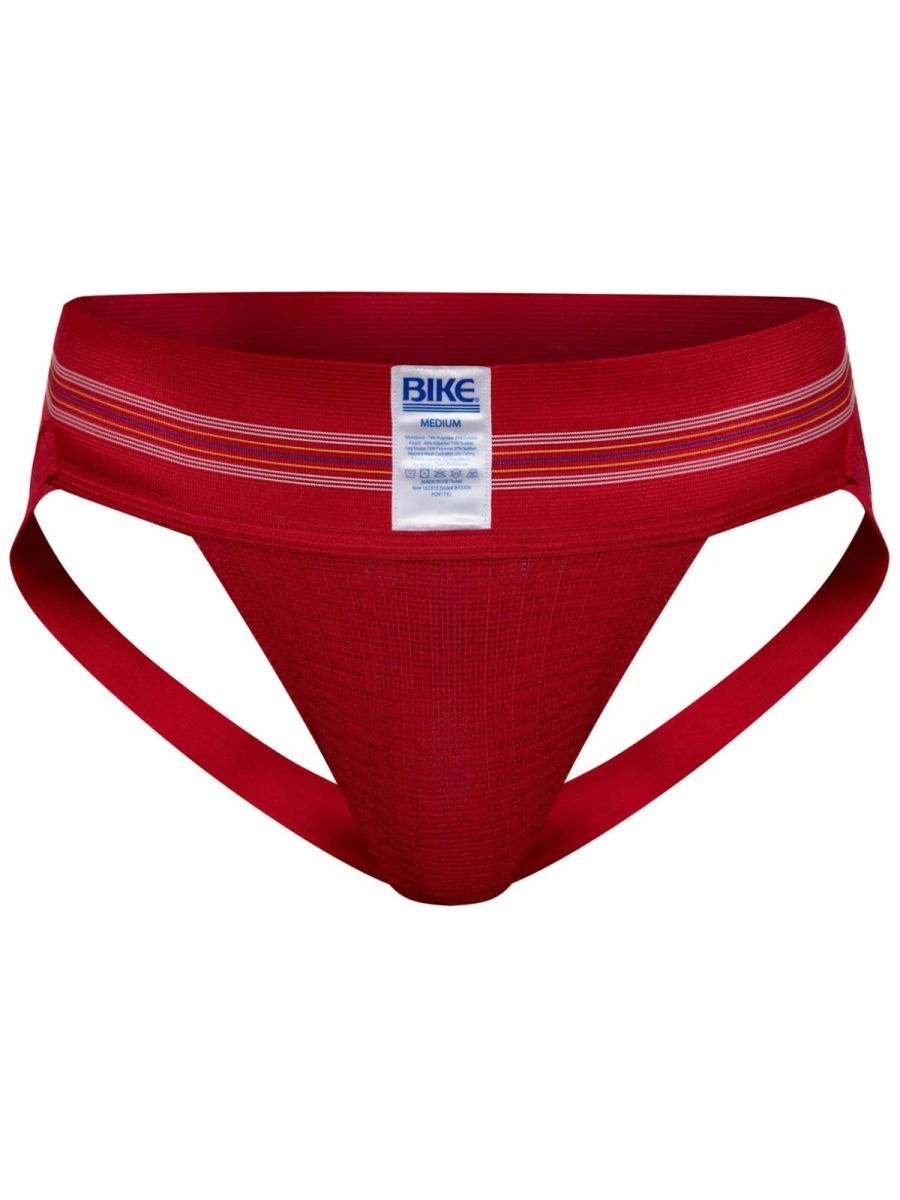 Red Bike Athletic Original Number 10 Jockstrap from CITYBOYZ★USA with supportive waistband and athletic design.