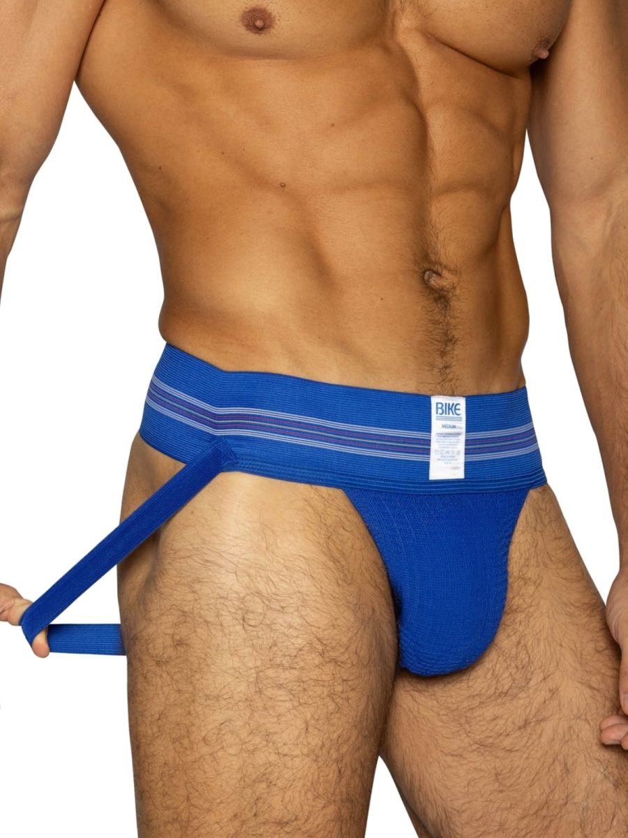 Royal blue Bike Athletic Original Number 10 Jockstrap by CITYBOYZ★USA with supportive waistband and athletic design.