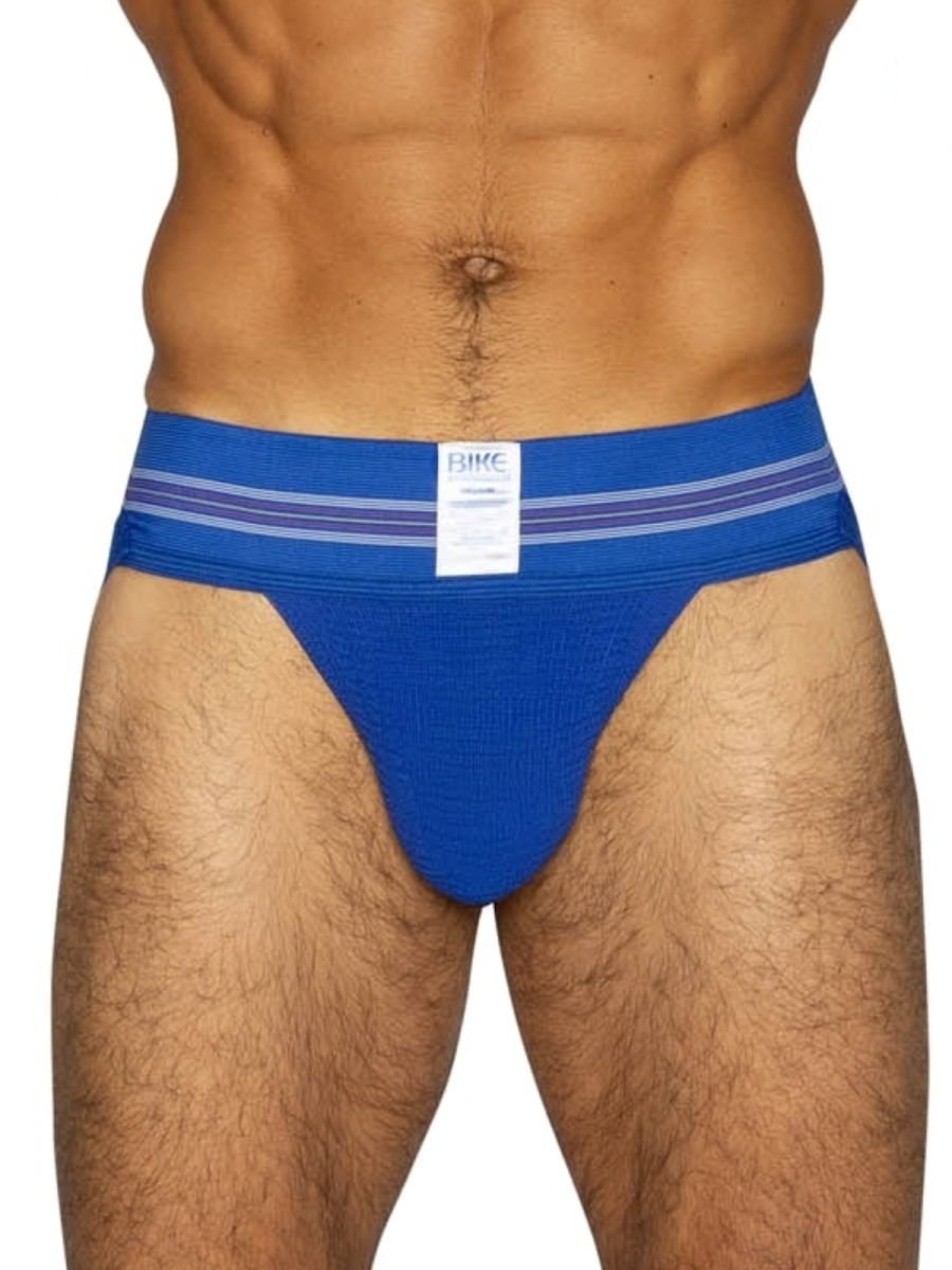 Royal blue Bike Athletic Original Number 10 Jockstrap by CITYBOYZ★USA, featuring supportive waistband and athletic design.