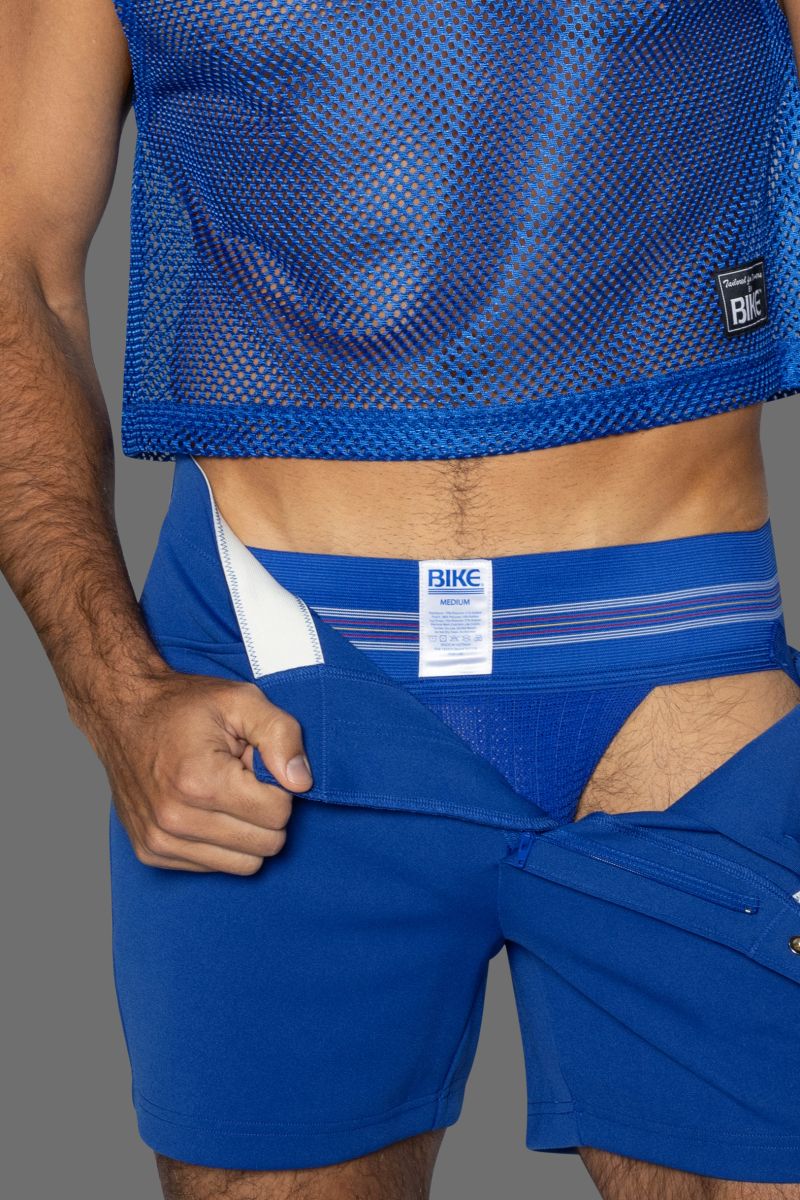 Royal blue Bike Athletic Original Number 10 Jockstrap by CITYBOYZ USA with supportive waistband and athletic design.