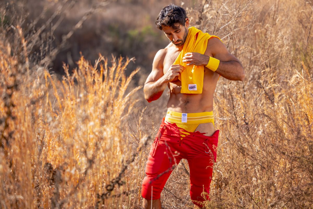 Yellow Bike Athletic Original Number 10 Jockstrap by CITYBOYZ USA featuring supportive fabric and athletic design.