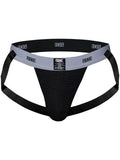 Black Bike Athletic Jockstrap by CITYBOYZ USA featuring supportive waistband and ergonomic design for active sports.
