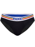 Black CITYBOYZ★USA Bike athletic stretch cotton briefs, snug fit with breathable fabric and elastic waistband for comfort.