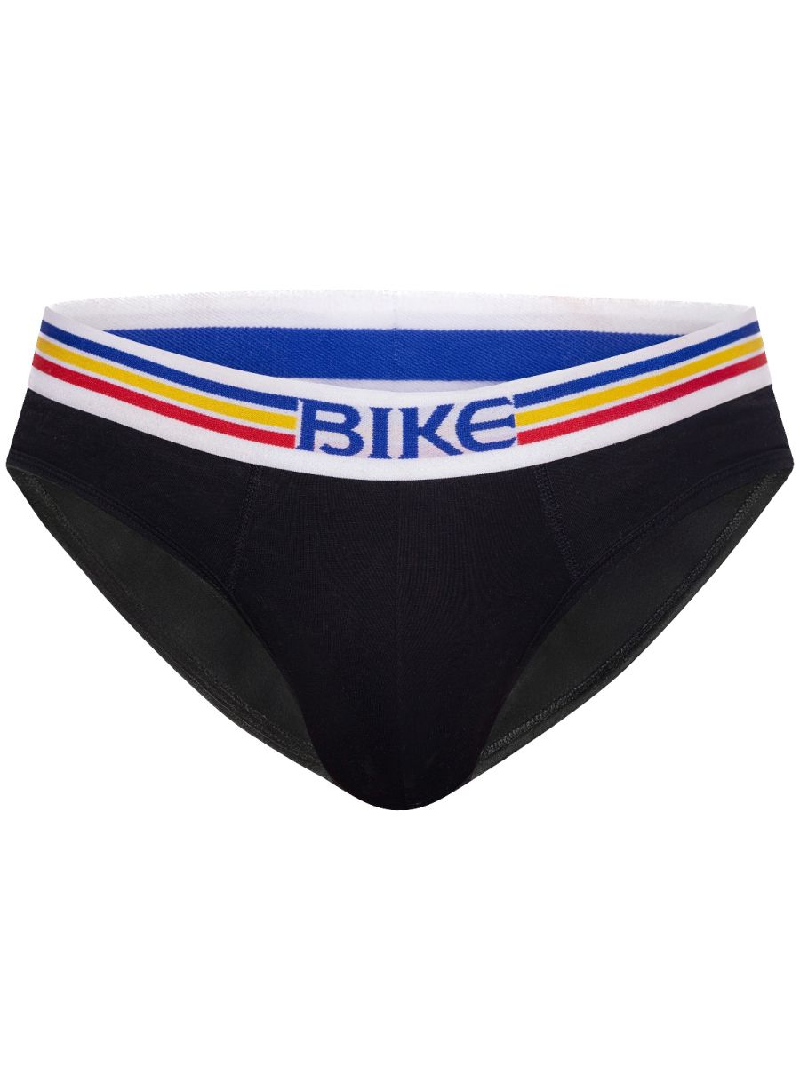 Black CITYBOYZ★USA Bike athletic stretch cotton briefs, snug fit with breathable fabric and elastic waistband for comfort.