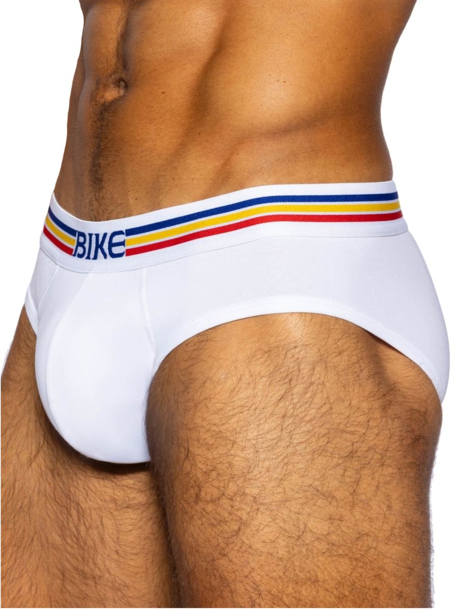 White CityBoyz USA athletic stretch cotton briefs for men, fitted brief style with comfortable waistband and supportive design.