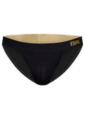 Black CITYBOYZ USA athletic bike jock brief with supportive fit and comfortable design, ideal for active sports and exercise.