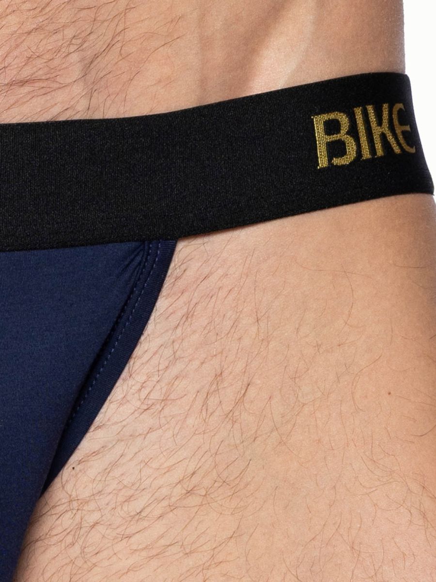 Navy blue athletic bike jock brief by CITYBOYZ★USA, designed for comfort and support with a snug fit and breathable fabric.