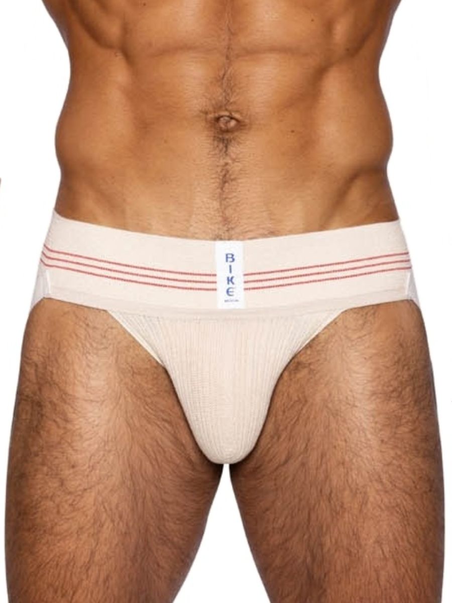 Vintage cream Bike Athletic 1980s jockstrap by CITYBOYZ★USA, featuring classic athletic design and supportive fit.