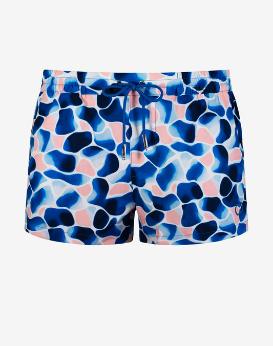 2Eros Printed Byron Swim Shorts - Aqua Navy Swim Shorts- CITYBOYZ★USA