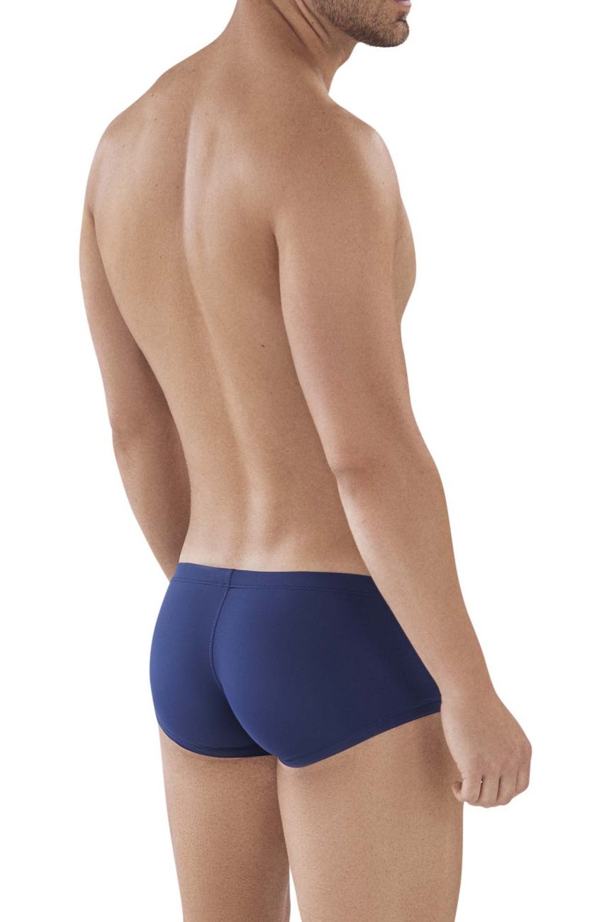 Dark blue Clever Latin trunk underwear by CITYBOYZ★USA, showing the waistband and snug fit on a model.