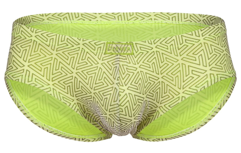 Green Clever Neon Brief 2017 by CITYBOYZ★USA showing the fitted brief style with bright neon color and waistband detail.