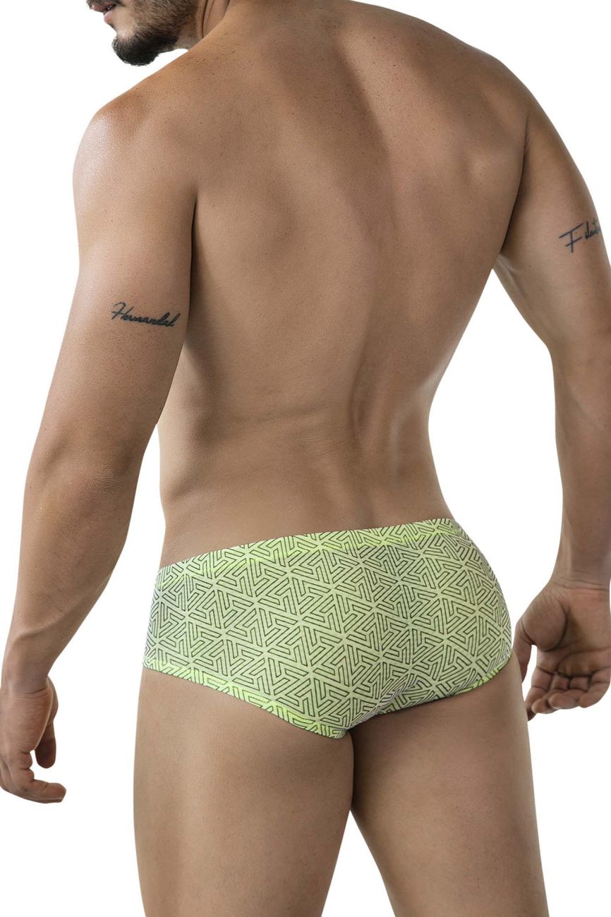 Green Clever Neon Brief 2017 by CITYBOYZ★USA, men's underwear featuring a vibrant neon design and comfortable fit.