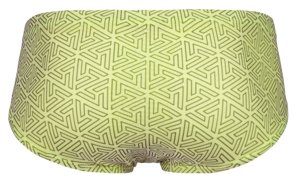 Green Clever Neon Brief 2017 by CITYBOYZ★USA, showcasing a stylish men's brief with vibrant neon design.