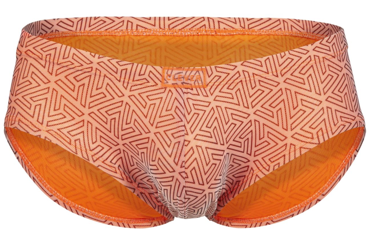 Orange Clever Neon Brief 2017 by CITYBOYZ★USA displayed on a white background, showcasing its vibrant color and sleek brief design.