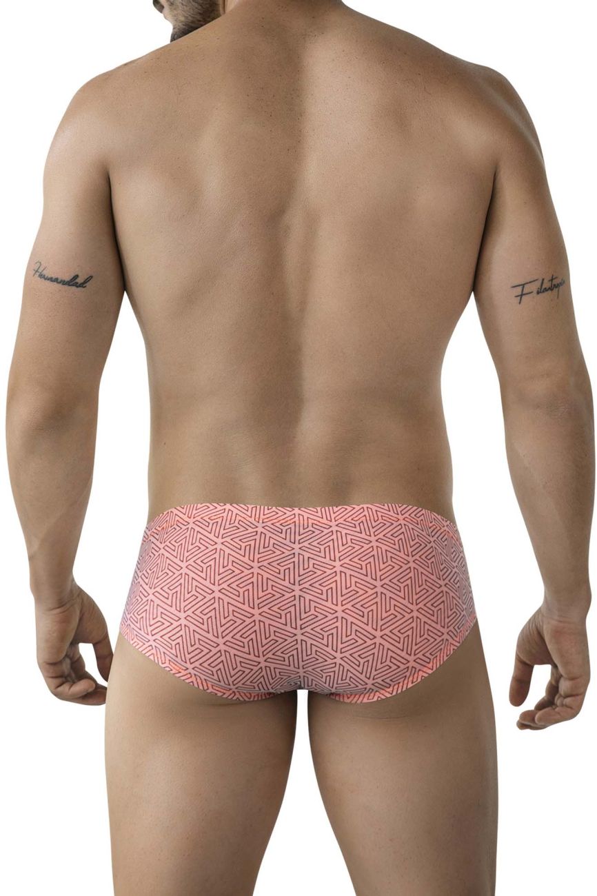 Bright orange Clever Neon Brief by CITYBOYZ★USA, featuring a snug fit and vibrant color, displayed on a neutral background.