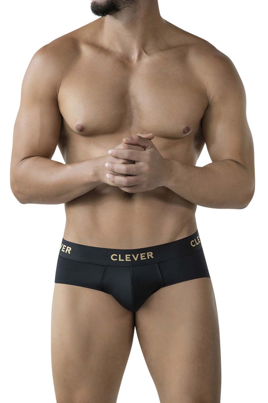 Black Clever Valladolid Brief by CITYBOYZ★USA featuring a sleek, comfortable brief design with subtle branding details.