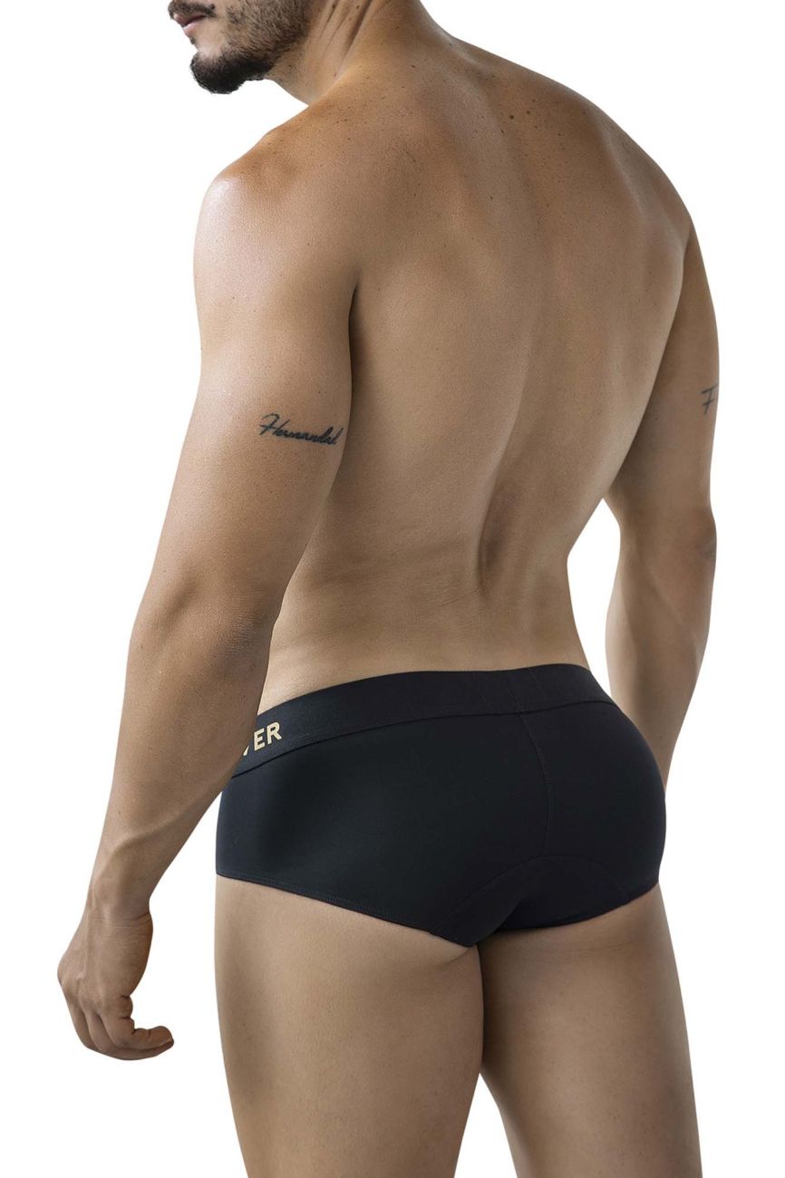 Black Clever Valladolid Brief by CITYBOYZ★USA displayed on a flat surface with a smooth fabric texture.