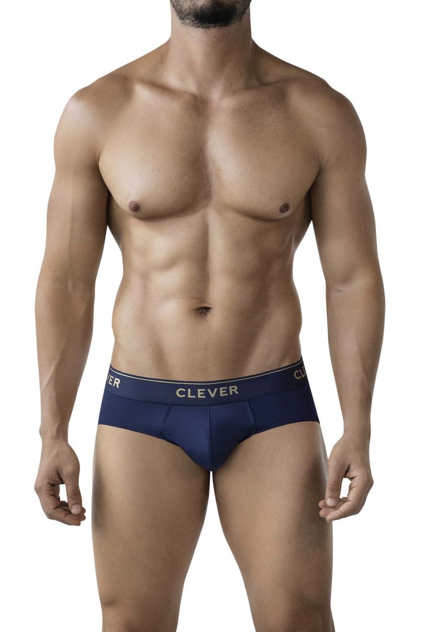 Dark blue Clever Valladolid Brief by CITYBOYZ★USA featuring smooth fabric and classic brief style, shown on a white background.
