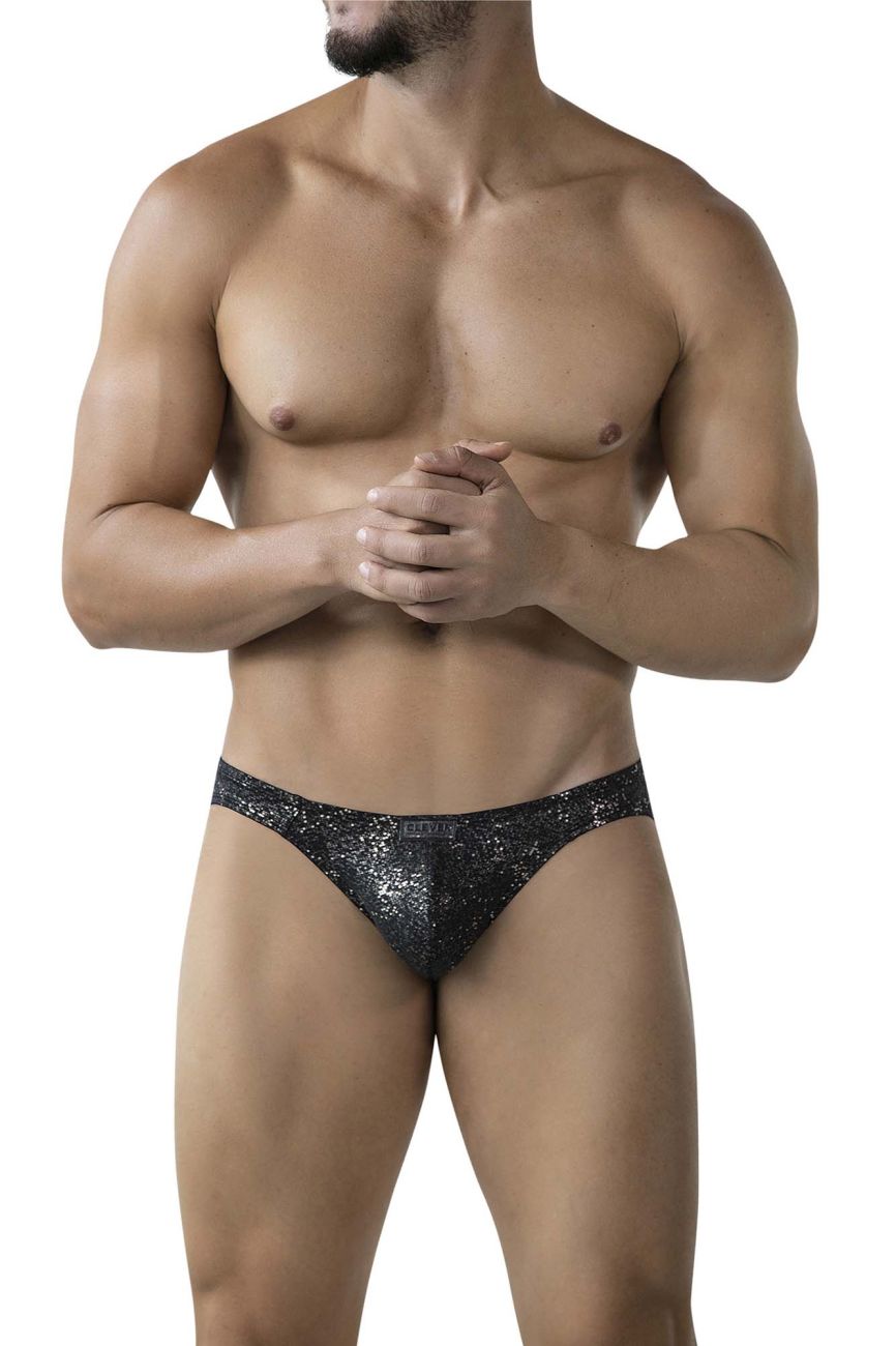 Black Clever Galaxy Brief 2039 by CITYBOYZ★USA, showcasing a sleek, comfortable brief style with a smooth fabric finish.