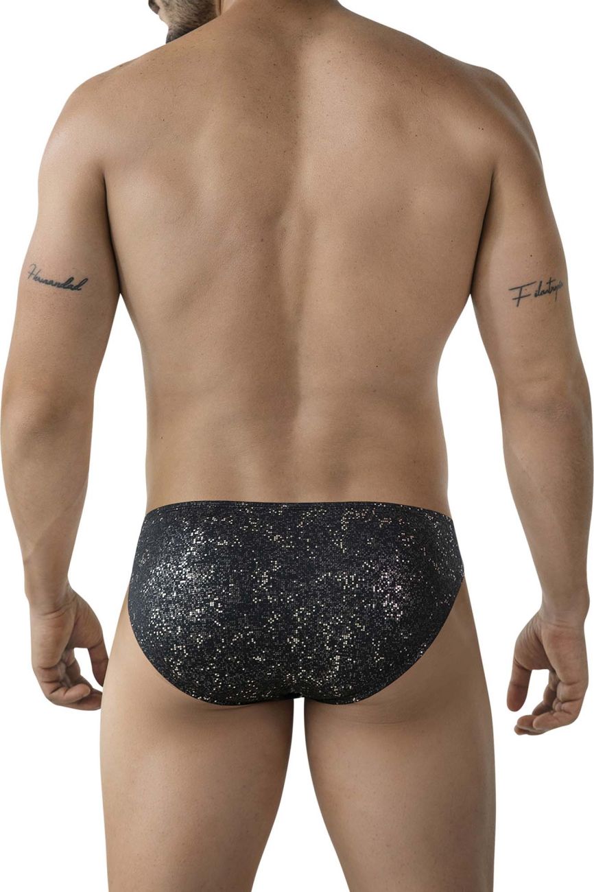 Black Clever Galaxy Brief 2039 by CITYBOYZ★USA featuring a sleek waistband and comfortable fit, shown on a model.