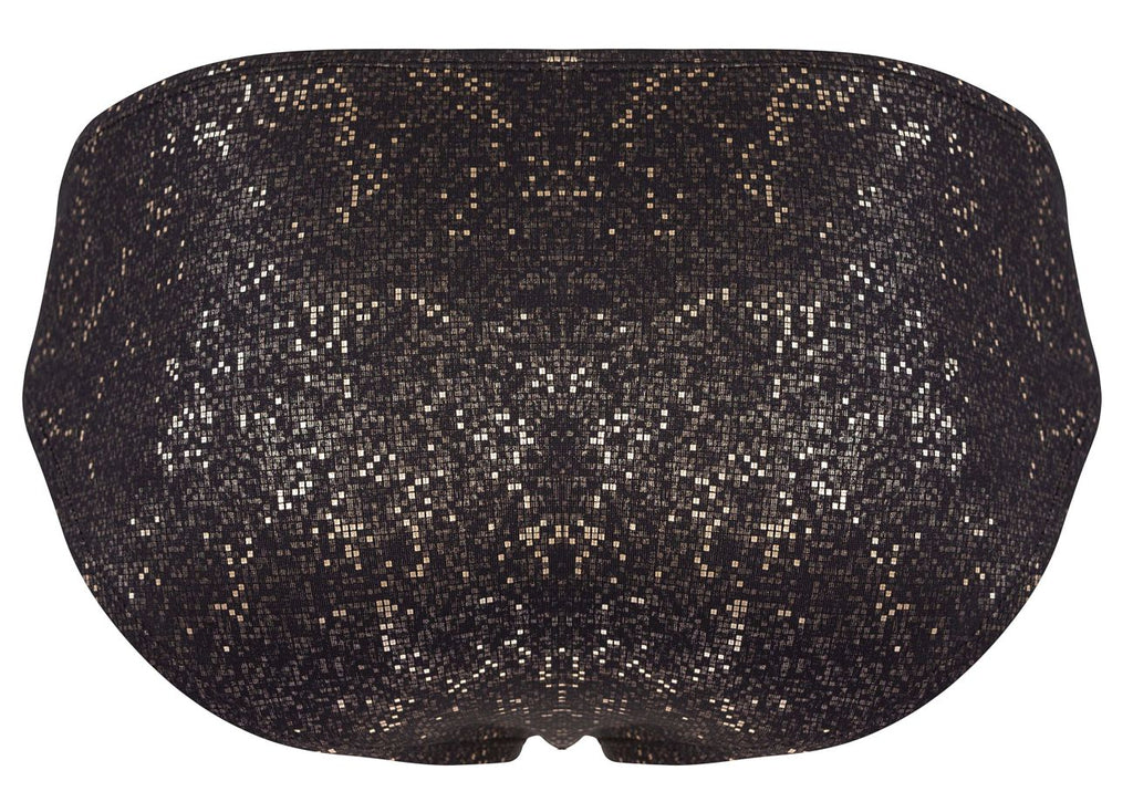Black Clever Galaxy Brief 2039 by CITYBOYZ★USA featuring sleek fabric and modern design, displayed on a white background.