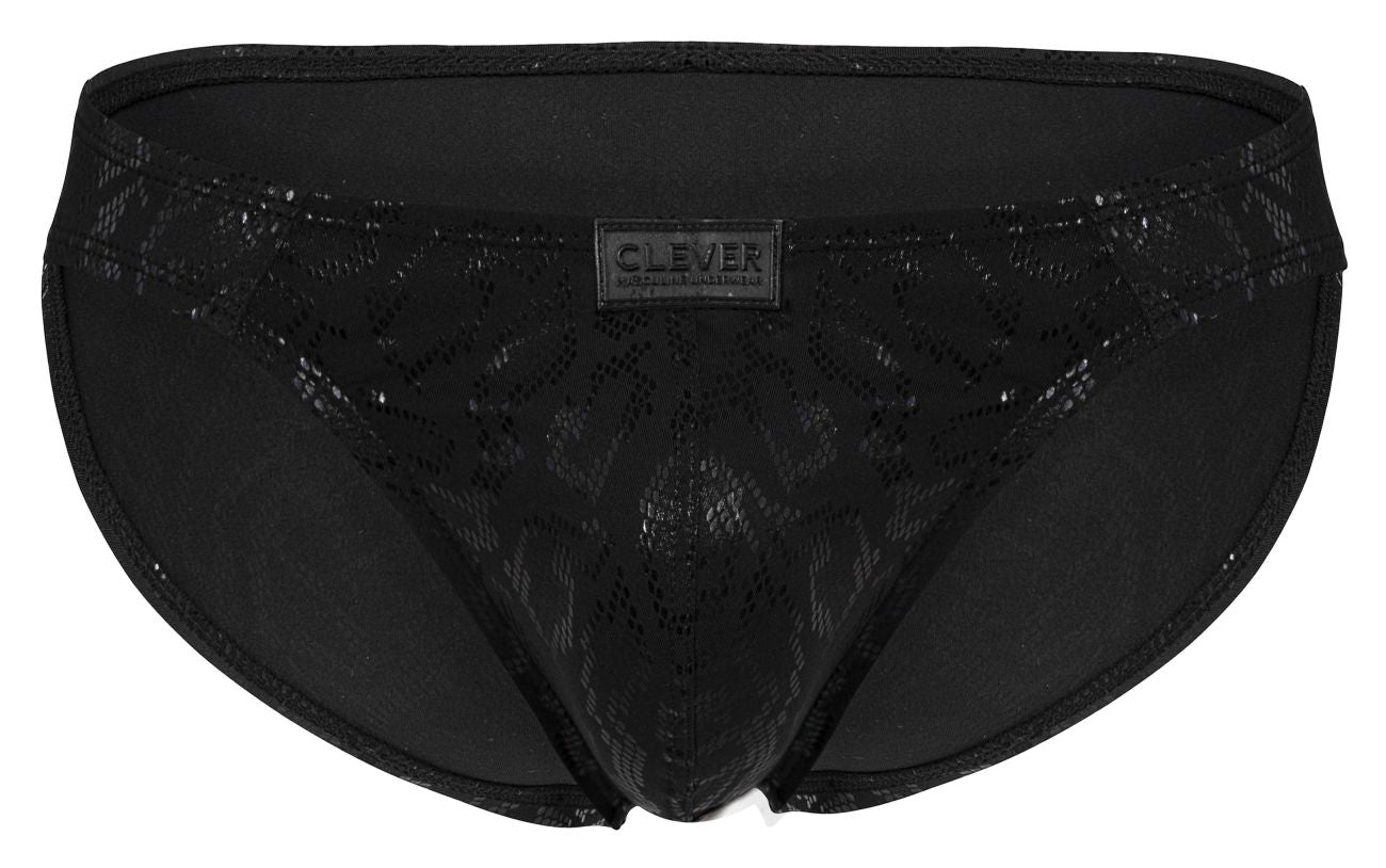Black Clever Luxe Brief 2040 by CITYBOYZ★USA, showcasing a sleek, fitted brief with smooth fabric and minimal design.