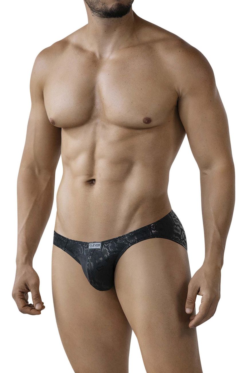 Black Clever Luxe Brief 2040 by CITYBOYZ★USA, showcasing the sleek design and comfortable fit of this men's underwear.