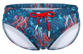 Dark blue Clever Malpelo swim brief by CITYBOYZ★USA featuring a snug fit and stylish design for men's swimwear.