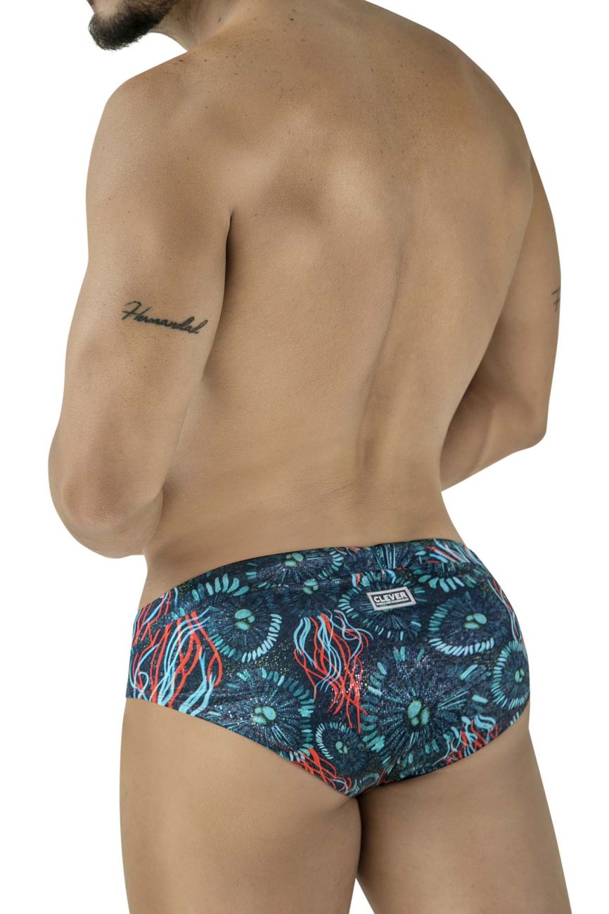Dark blue Clever Malpelo swim brief by CITYBOYZ★USA, featuring a sleek fit and stylish design for swimming or beachwear.