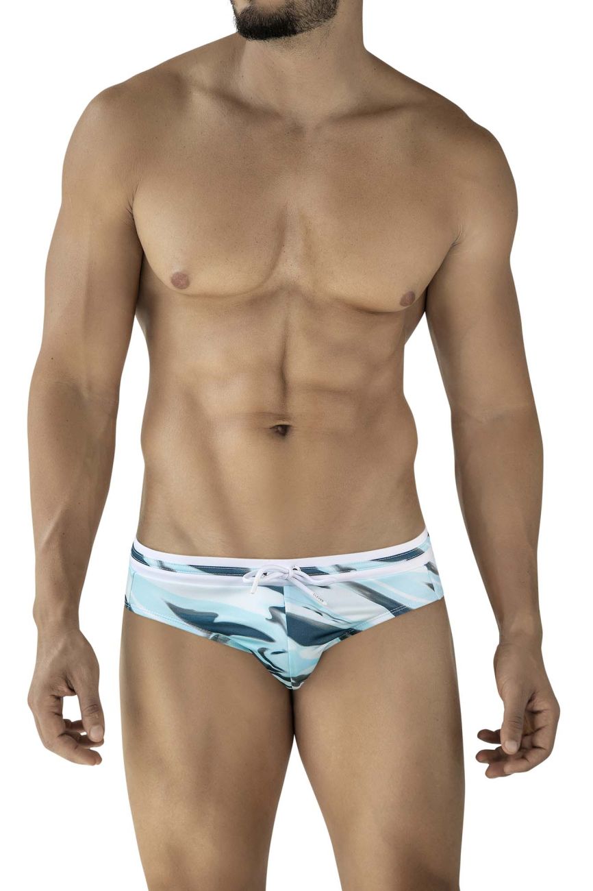 Blue Clever Baru swim brief by CITYBOYZ★USA featuring a sleek fit and vibrant color, perfect for swimming and beachwear.