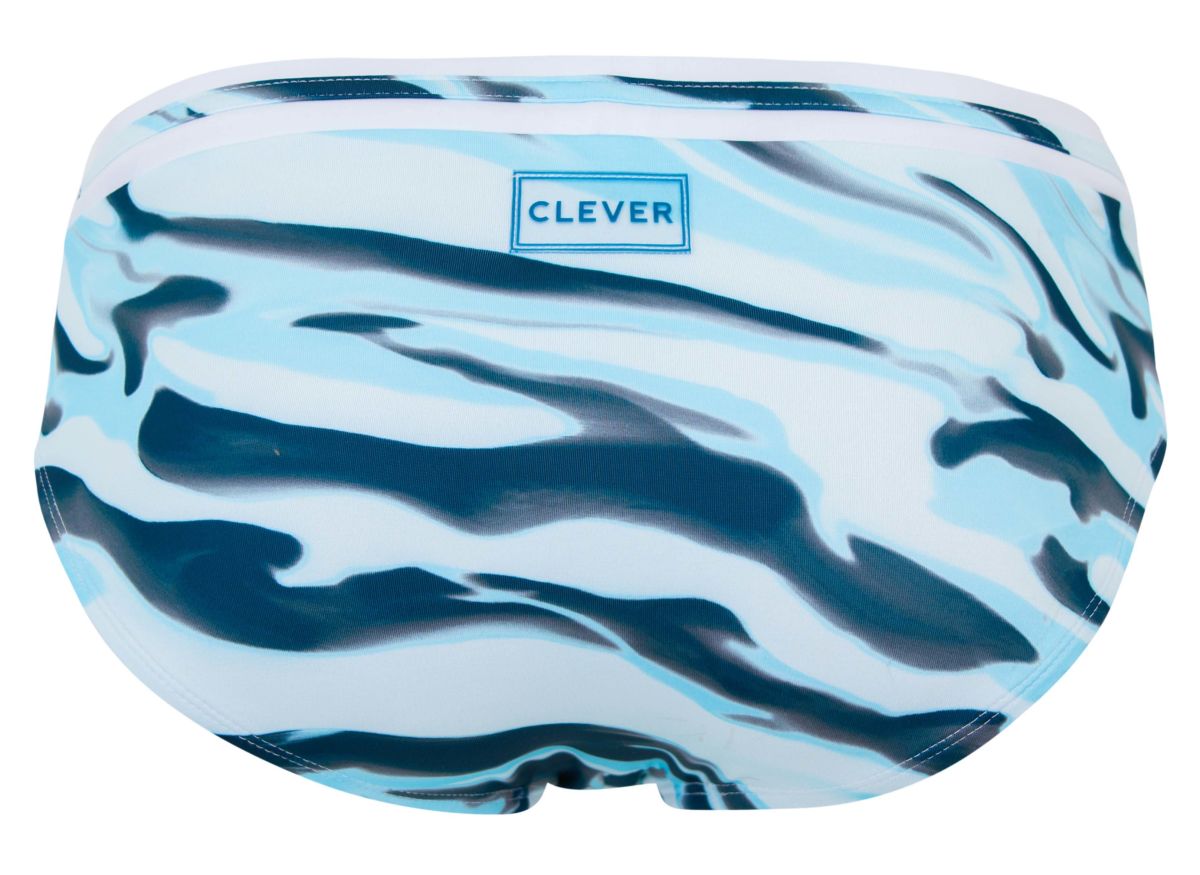 Blue Clever Baru swim brief by CITYBOYZ★USA featuring a sleek fit and vibrant color, designed for comfortable swimming and beachwear.