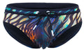 Black Clever Tumaco swim brief by CITYBOYZ★USA with sleek fit and minimal design, shown on a mannequin.