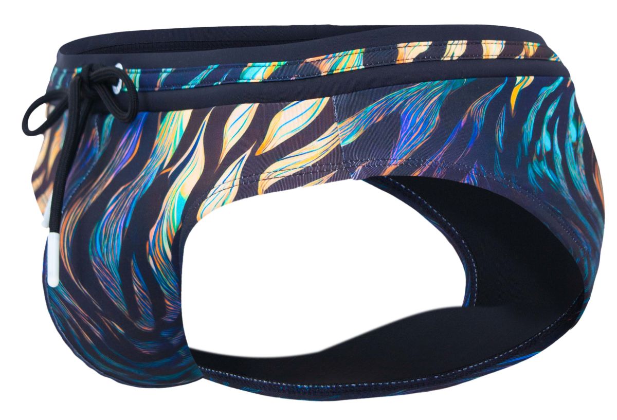 Black Clever Tumaco swim brief by CITYBOYZ★USA featuring a sleek, fitted design perfect for swimwear and beach activities.