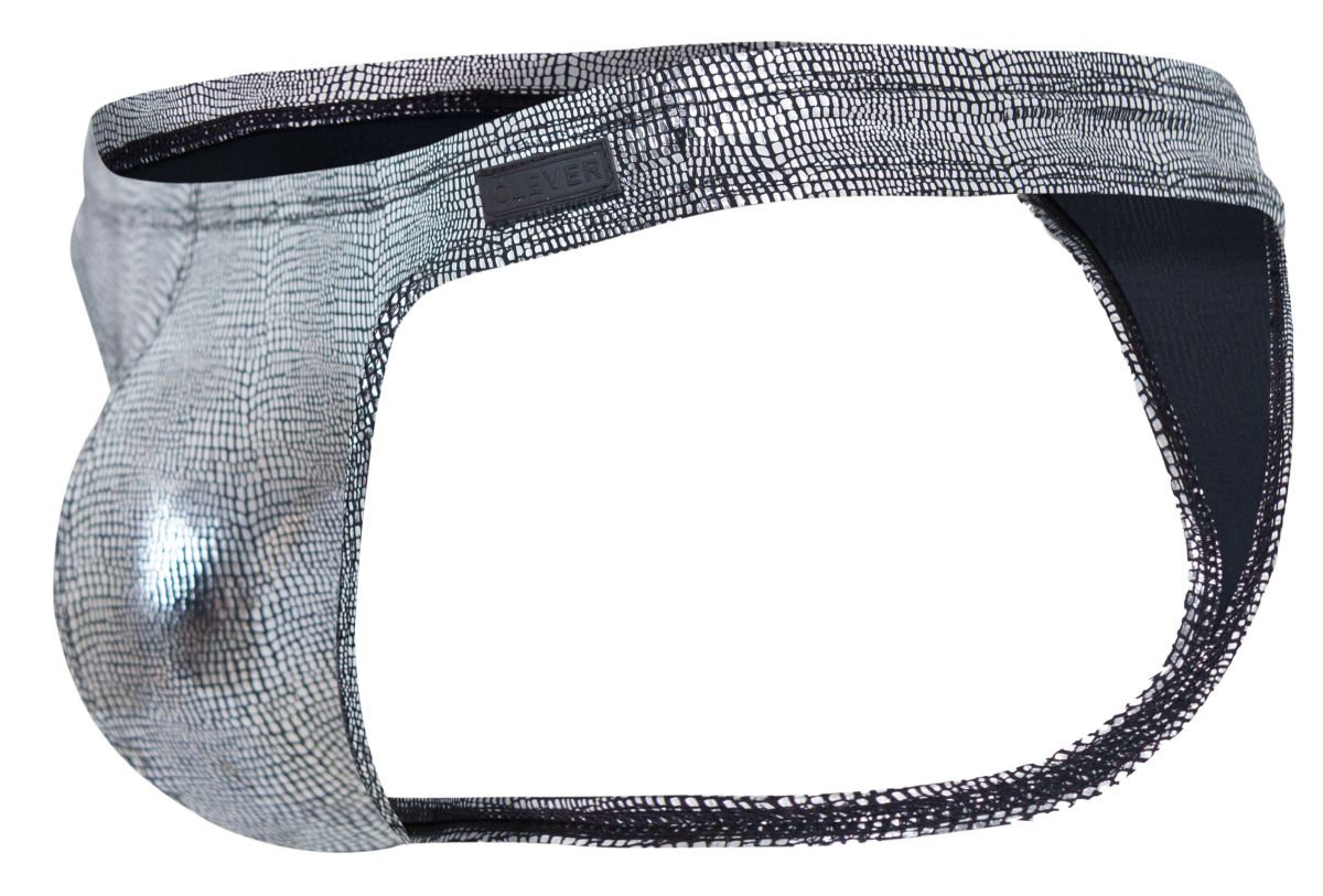 Black Clever Sparkles Swim Thong by CITYBOYZ★USA, featuring sleek design and minimal coverage for stylish swimwear.