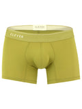 Green Clever Atenea Boxer Brief by CITYBOYZ USA, showcasing the comfortable fit and breathable fabric design.