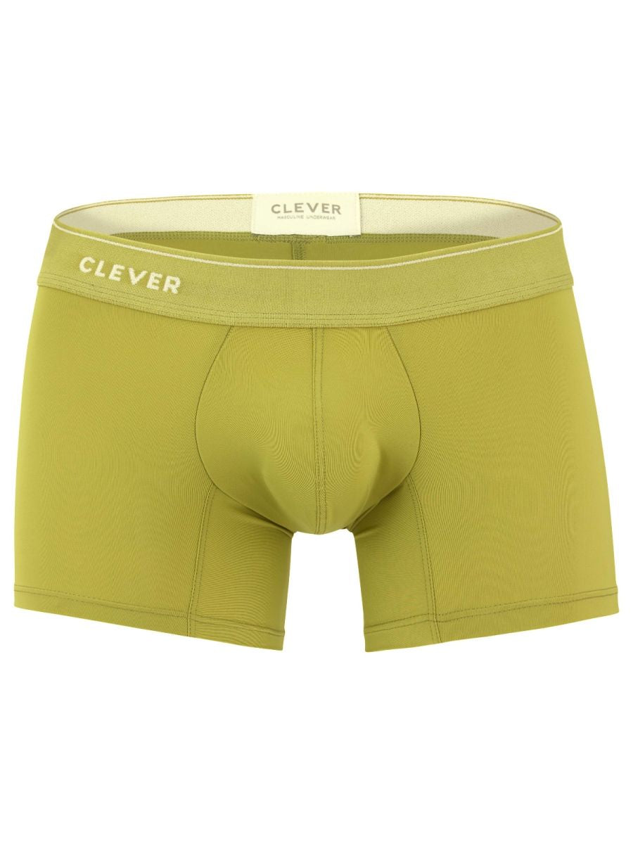 Green Clever Atenea Boxer Brief by CITYBOYZ USA, showcasing the comfortable fit and breathable fabric design.