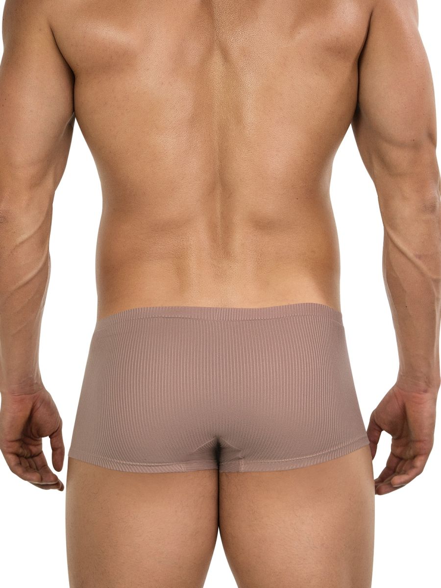 Sand-colored Clever Apolo Trunk by CITYBOYZ★USA, soft fabric, comfortable fit, men's luxury trunk underwear, front view.