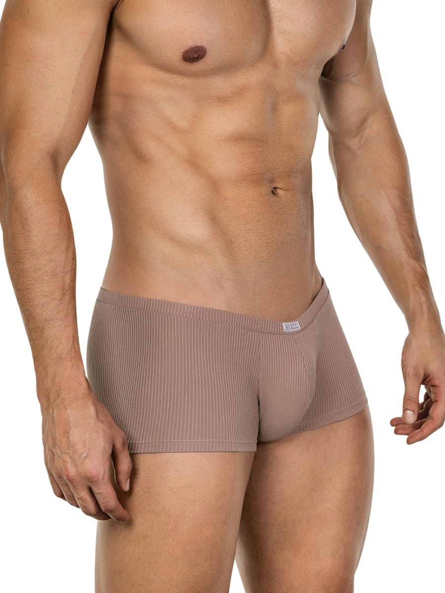 Sand-colored CITYBOYZ★USA Clever Apolo trunk, men's luxury comfort underwear, with soft fabric and fitted design.