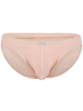 Bright orange CITYBOYZ★USA Clever Apolo men's bikini underwear with sleek design and comfortable fit, shown on a model.