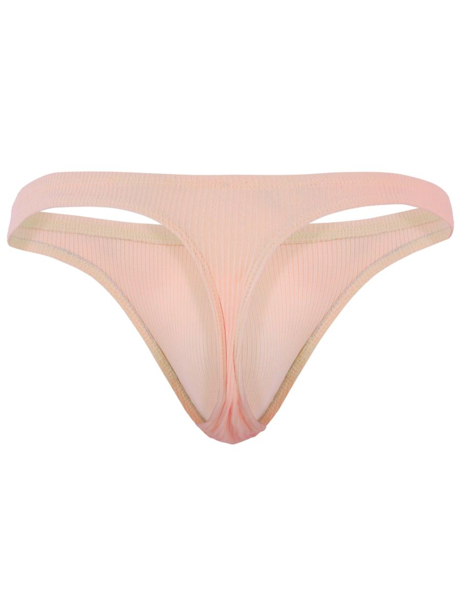 Orange Clever Apolo Thong bikini by CITYBOYZ★USA, featuring a sleek design and minimal coverage, displayed on a mannequin.